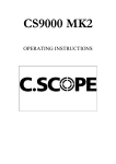 C-SCOPE CS9000 MK2 Operating instructions