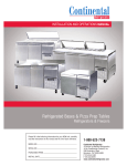 Continental Refrigerator Undercounter Refrigerator and Freezer Pizza Preparation Table Troubleshooting guide