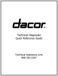 Dacor MCS/D Troubleshooting guide