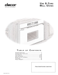 Dacor ACS303 Troubleshooting guide