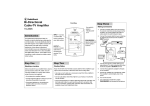 Radio Shack Amplified Video Selector Operating instructions