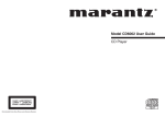 Marantz CD6002 User guide