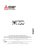 Mitsubishi Electric M750 User guide