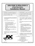 American Dryer Corp. WDA-530D II Installation manual