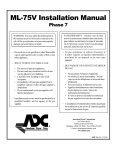 American Dryer Corp. ML-75V Installation manual
