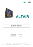 Altair Glide Computer and Navigation System Owner`s manual