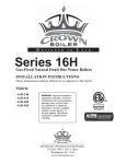 Crown Boiler 16 Series and Operating instructions