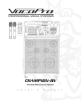 VocoPro CHAMPION-RV Owner`s manual