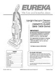 Upright Vacuum Cleaner OWNER`S GUIDE 5890- 5909