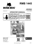 Bush Hog RMB 1445 Operator`s manual