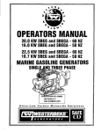 Westerbeke 20.0KW sbeg Specifications