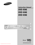Samsung DVD-V440 Instruction manual