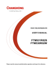 Changhong Electric FTM530R02W User`s manual