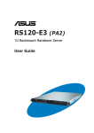 Asus Pentium 4 1U Rackmount Server AP160R-S User guide