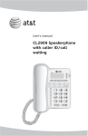 AT&T CL2909 User`s manual