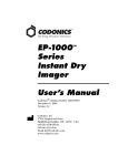 Codonics EP-1000 Series User`s manual