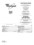 Whirlpool DUET W10224602B - SP Use & care guide