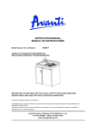 Avanti CK36-1 Instruction manual