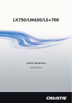 Christie LX750 User manual