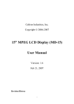 Caltron Industries MD-15 User manual