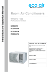 Window Air Conditioning User Manual