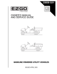 E-Z-GO MPT 800 Owner`s manual