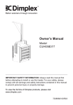 Dimplex CUH05B31T Owner`s manual