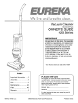 Vacuum Cleaner OWNERʼS GUIDE 420 Series