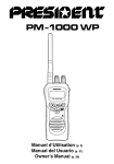 PRESIDENT PM-1000 WP - Owner`s manual