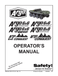 Argo 6 x 6 Conquest Operator`s manual
