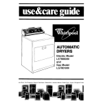 Whirlpool LE7800XM Operating instructions