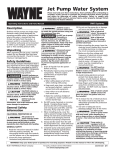 Wayne Shallow well model Operating instructions