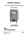 Market Forge Industries STM-EX Operating instructions