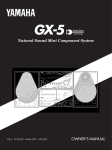 Yamaha GX-5 Owner`s manual