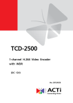 ACTi TCD-2500 User`s manual