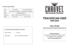 Chauvet TRACKSCAN 250R Specifications