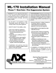 American Dryer Corp. ML-170 Installation manual
