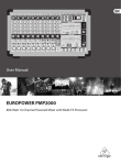 Behringer Power Mixer User manual