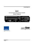 Cobalt Digital Inc 8310(-C) Owner`s manual