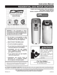 American Water Heater VG6250T100PV Instruction manual