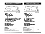 Whirlpool 30" (76.2 cm) Electric Built-in Ceramic Cooktop Use & care guide