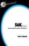 ActionTec 56K ISA Lite User`s manual