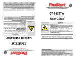 Directed Electronics ProStart CT-5472TW User guide