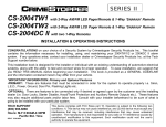 CrimeStopper CS-2005.FM Operating instructions
