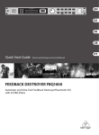 Behringer FEEDBACK DESTROYER FBQ1000 Specifications