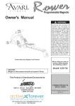 Avari Fitness Rower Owner`s manual