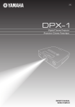 Yamaha DPX-1 Owner`s manual
