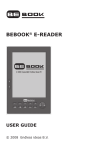BeBook E-READER User guide