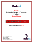 Datatek DT-6061 User`s manual