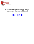 Professional Laminating Systems II Series Specifications